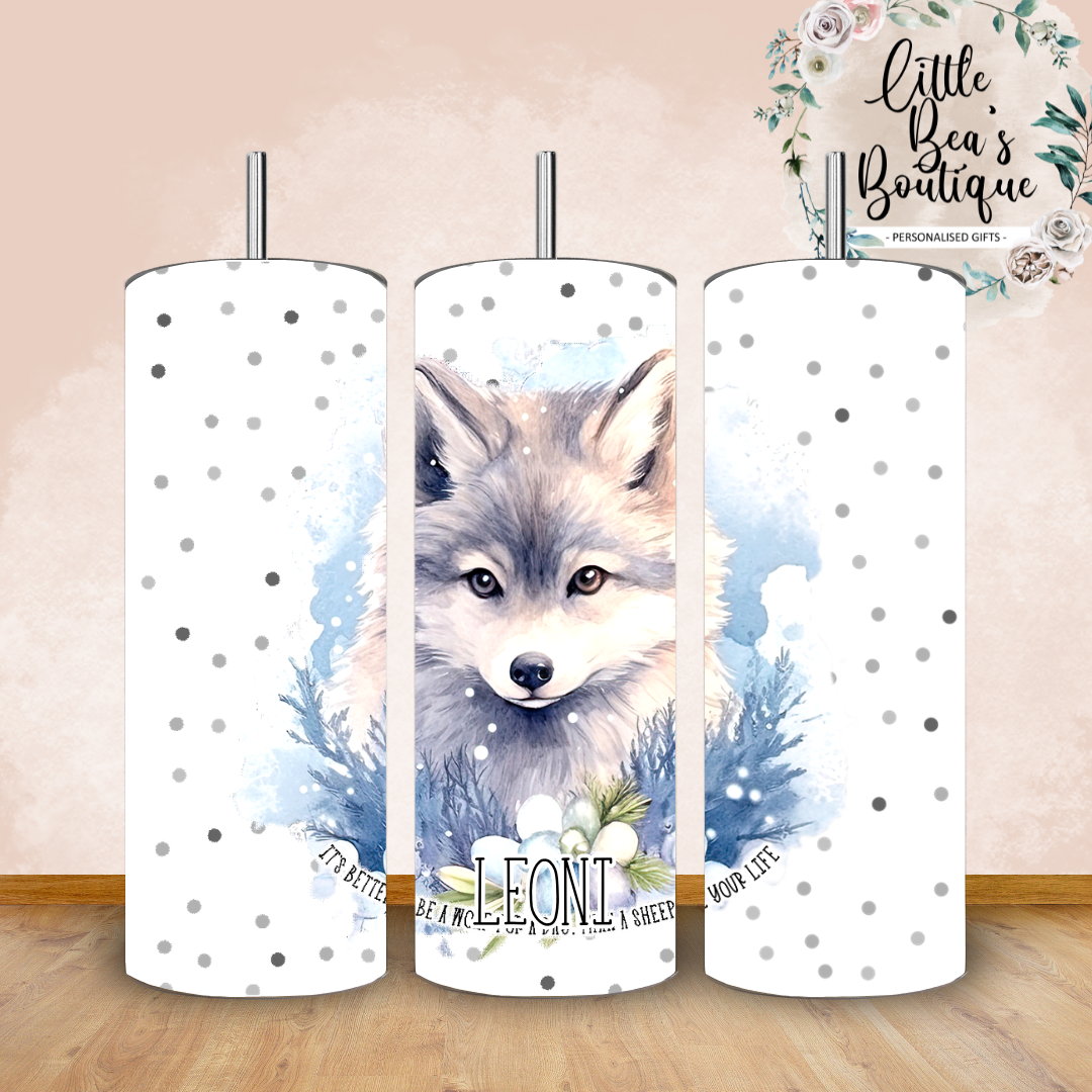 Floral Animals Collection Tumbler Hot or Cold Drinks Bottle with Straw