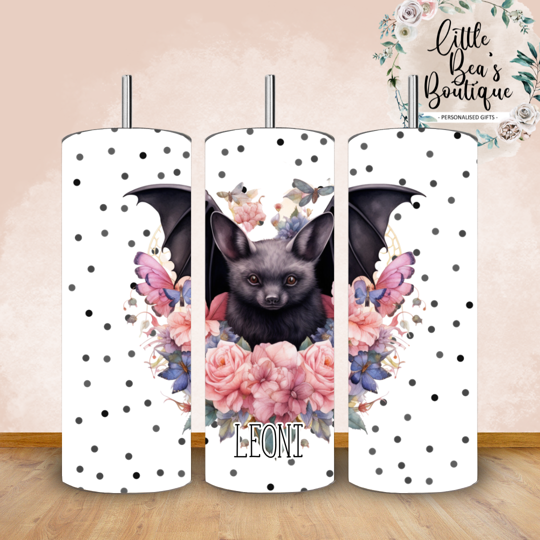 Floral Animals Collection Tumbler Hot or Cold Drinks Bottle with Straw