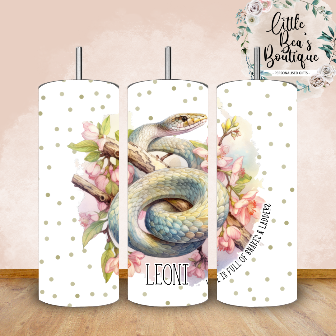 Floral Animals Collection Tumbler Hot or Cold Drinks Bottle with Straw