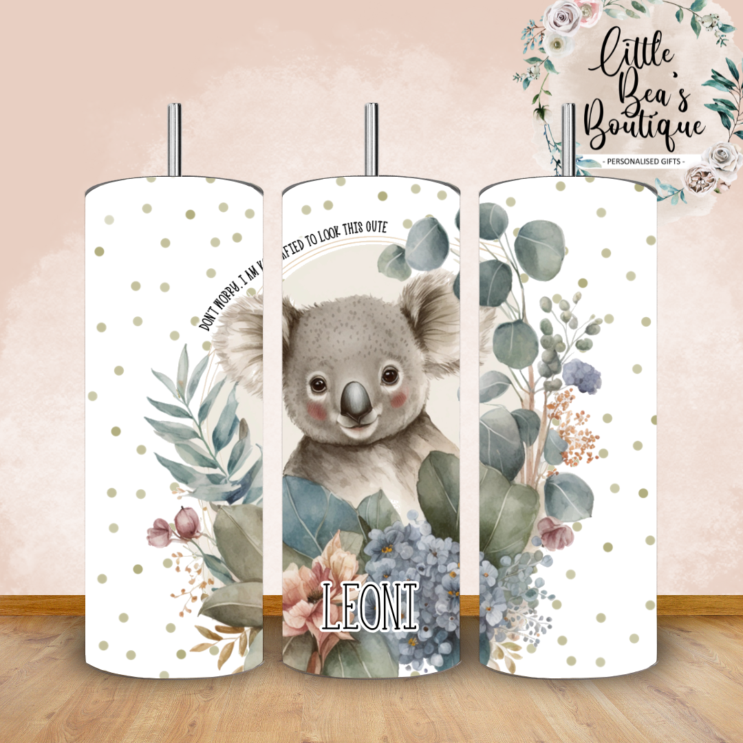 Floral Animals Collection Tumbler Hot or Cold Drinks Bottle with Straw