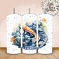 Floral Animals Collection Tumbler Hot or Cold Drinks Bottle with Straw