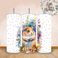 Floral Animals Collection Tumbler Hot or Cold Drinks Bottle with Straw