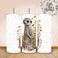 Floral Animals Collection Tumbler Hot or Cold Drinks Bottle with Straw