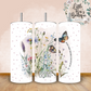 Floral Animals Collection Tumbler Hot or Cold Drinks Bottle with Straw