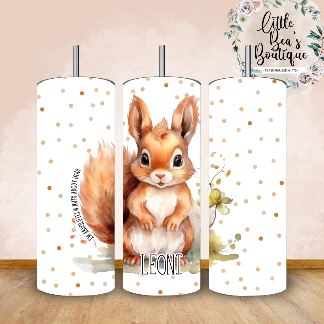 Floral Animals Collection Tumbler Hot or Cold Drinks Bottle with Straw