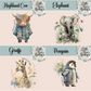 Floral Animal Collection Make Up Brush Pot / Pencil Pot - Choose your Animal Makeup Cosmetic