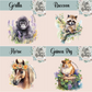 Floral Animal Collection Make Up Brush Pot / Pencil Pot - Choose your Animal Makeup Cosmetic