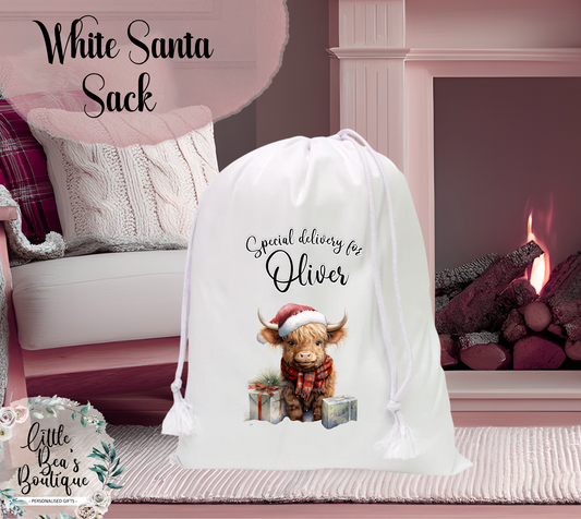 Personalised Large White Christmas Santa Sack