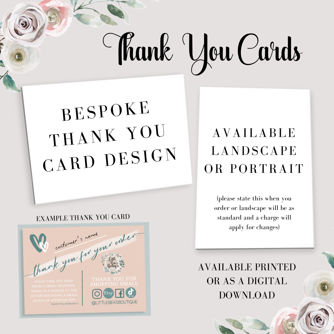 Small Business Essentials Bundle - Business Cards, Leaflets, Stickers, Thank You Cards