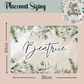 Personalised Christmas Placemat and Coaster Set, Wipeable PU Dinner Set