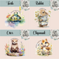 Floral Animal Collection Mug - 4 Sizes Available - Ceramic Drinkware Handled Mug Gift Set 40 Animals to Choose From - Penguin, Highland Cow, Elephant, Giraffe, Bees, Owl, Duck Drinkware Printed
