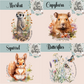 Floral Animal Collection Mug - 4 Sizes Available - Ceramic Drinkware Handled Mug Gift Set 40 Animals to Choose From - Penguin, Highland Cow, Elephant, Giraffe, Bees, Owl, Duck Drinkware Printed