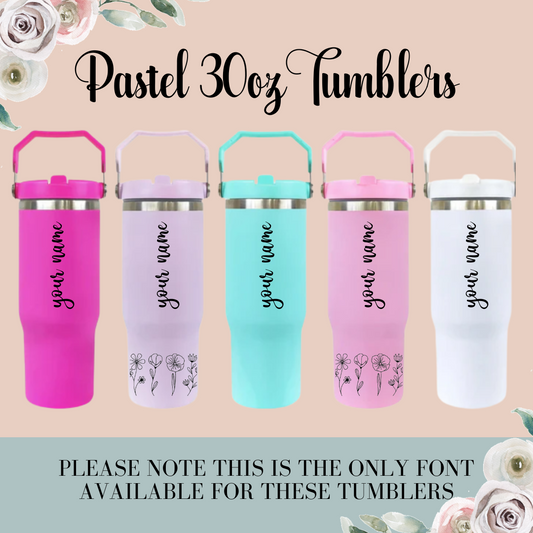 Customised 30oz Leakproof Pastel Tumbler Bottle With Handle & Straw- Drinks Water Bottle Hot Cold Drinks, Coffee Tea Travel Cup Drinkware Insulated Flasks Lid Metal Stainless Steel Mug Water Bottles Portable (Copy)
