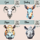 Geometric Animal Collection Mug - 4 Sizes Available - Ceramic Drinkware Handled Mug Gift Set 40 Animals to Choose From - Penguin, Highland Cow, Elephant, Giraffe, Bees, Owl, Duck Drinkware Printed