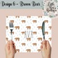 Personalised Animals Placemat and Coaster Set, Wipeable PU Material Kid's Dinner Set, Woodland Animals Gift, Rabbits Foxes Bears Children's Birthday Gift, Child's Placemat