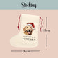 Customised Pet Dog Christmas Santa Sack & Stocking, Choose Your Breed, Christmas Gift for Puppy Festive Santa Sack