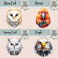 Geometric Animal Collection Mug - 4 Sizes Available - Ceramic Drinkware Handled Mug Gift Set 40 Animals to Choose From - Penguin, Highland Cow, Elephant, Giraffe, Bees, Owl, Duck Drinkware Printed