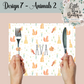 Personalised Animals Placemat and Coaster Set, Wipeable PU Material Kid's Dinner Set, Woodland Animals Gift, Rabbits Foxes Bears Children's Birthday Gift, Child's Placemat