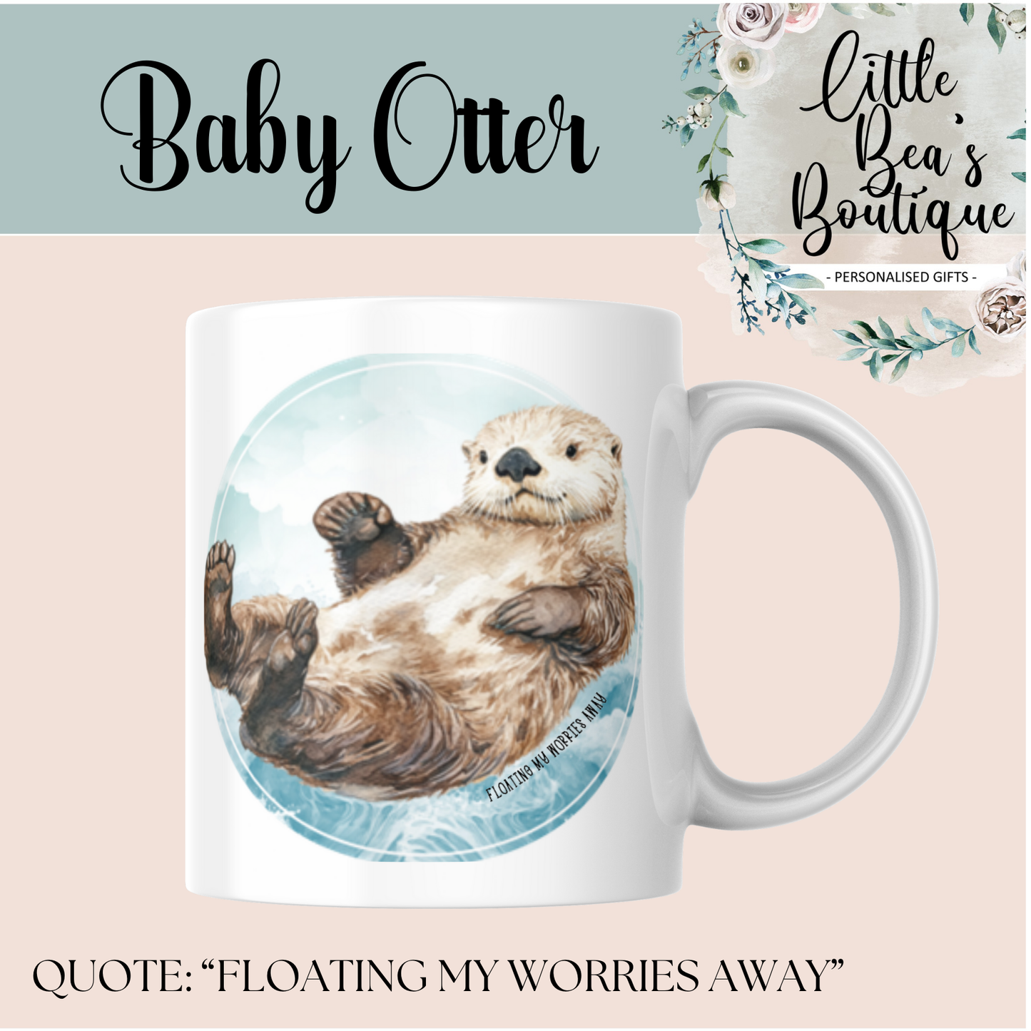 Under The Sea Water Creatures Collection Mug - 4 Sizes Available - Ceramic Drinkware Handled Mug Gift Set 24 Creatures to Choose From - Penguin, Orca Whale, Dolphin, Seahorse, Otter Drinkware