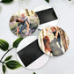 SET OF 4 PHOTO MAGNETS | Customised Valentines Day Gift for Her, Gift for Boyfriend, Fridge Magnets Home Kitchen Decor Round Magnet