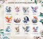 Mythical Creatures Collection Mug - 4 Sizes Available - Ceramic Drinkware Handled Mug Gift Set 40 Animals to Choose From - Pegasus, Unicorn, Phoenix, Werewolf, Mermaid, Gnome Drinkware Printed