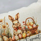 EASTER BUNNY CUSHION | "Easter Calories Don't Count" Fun Novelty Easter Cushion Home Decor Easter Eggs Linen Cushion Insert and Cover