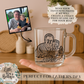 Custom Photo Line Art Clear Glass Minimalist Mug – Personalised 10oz Coffee Cup Gift for Dad for Fathers Day