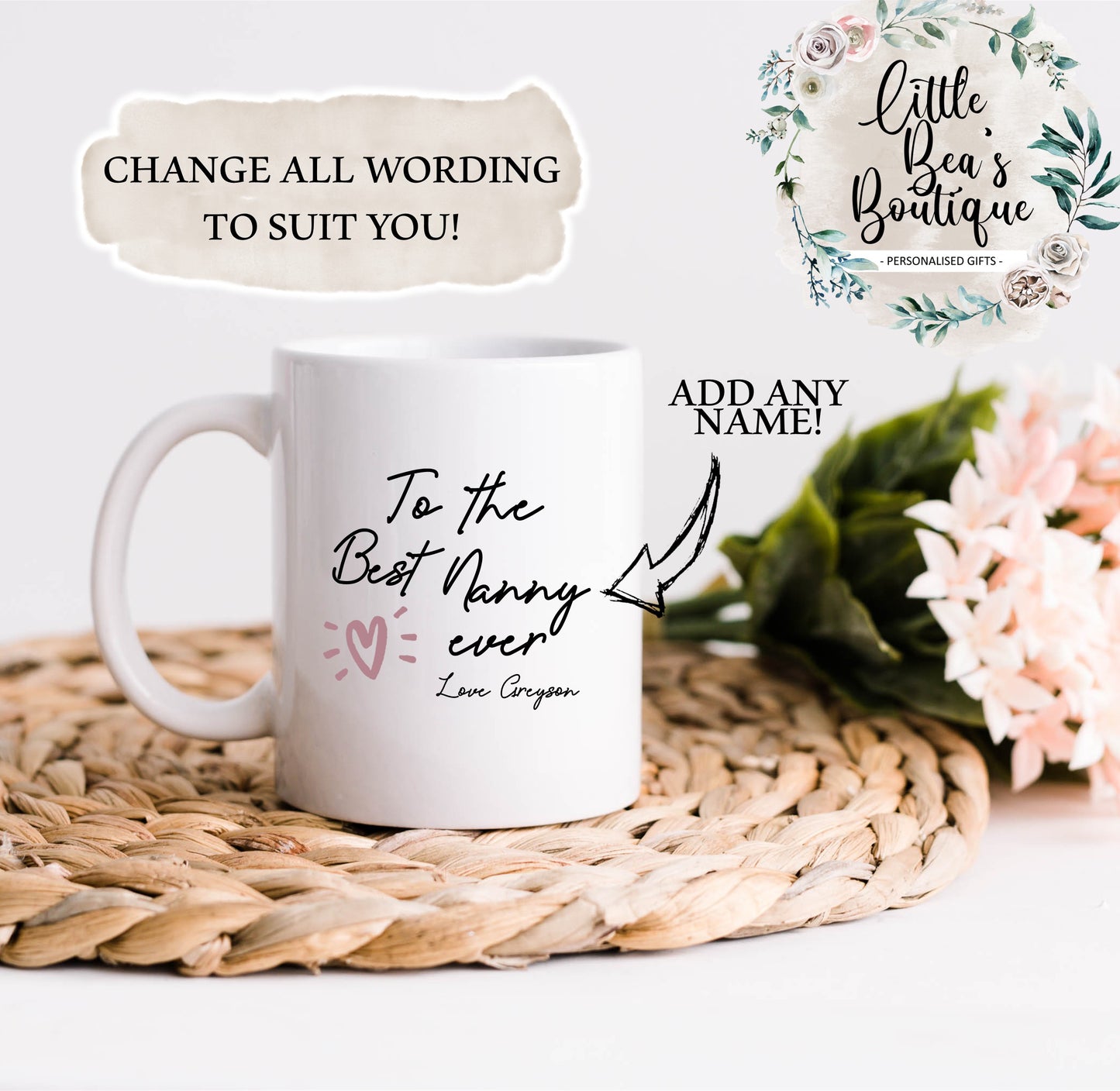 Personalised Mum Photo & Message Mug | Mothers Day Gift for Mum, Grandma, Step Mum, Nan - Add Your Own Picture and Customised Wording First Mothers Day Gift Coffee Tea Mug Drinkware