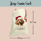 Customised Pet Dog Christmas Santa Sack & Stocking, Choose Your Breed, Christmas Gift for Puppy Festive Santa Sack