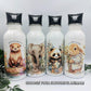Floral Animal Water Bottle - Leakproof Insulated Straw Bottle Drinkware Plastic Silicone Stainless Steel Flasks Tumbler Portable Mug Washable Reusable