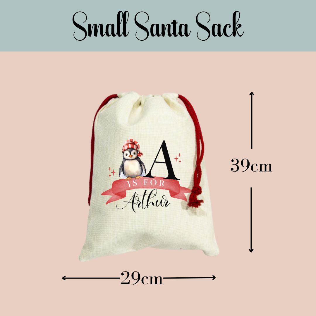 Customised Matching Family Christmas Animals Santa Sack & Stocking Set