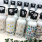 PERSONALISED KIDS WATER Bottle | School Water Bottle, Personalized Toddler Bottle, Boys Girls Water Bottle for Nursery, Rainbow, Dinosaurs
