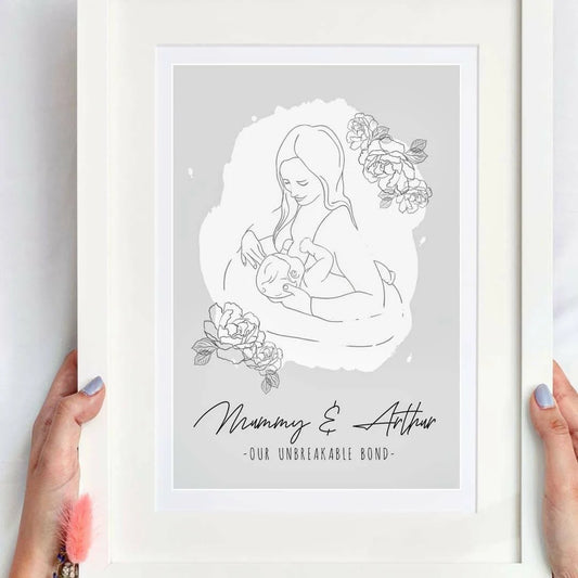Personalised Breastfeeding Journey Framed Print