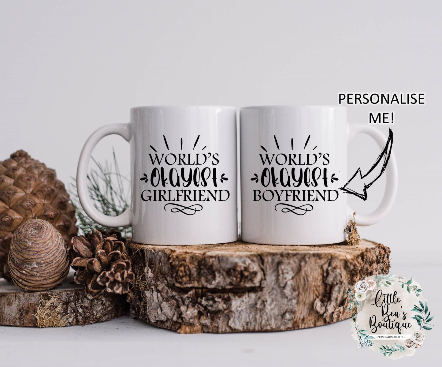 FUNNY MUM MUG | World's Okayest Mum, Funny Mug Gift for Mothers Day, Customise with Any Name, 21st Birthday Gift, Rude Mothers Day Gift