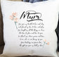 Personalised Mum Poem - Add Any Name | Large Linen Cushion, Gift for Women, Gift for Mum, Personalised Cushion Cover,  Custom Cushion Cover, Mothers Day Gift