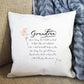 Personalised Cushion for Nan Grandma | Linen Cushion Cover 40cm x 40cm, Birthday Gift for Nan, Gift for Grandma Nanny Mum Custom Cushion for Grandma