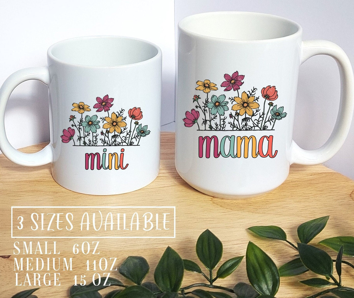 Mama and Mini Matching Mothers Day Mug Set | Mum and Daughter Mugs, Matching Family Mugs, Gifts for Mum for Mother's Day, Matching Kids Mugs