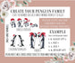 PERSONALISED FAMILY CHRISTMAS Penguin Bauble Family Christmas Tree Ornament, Christmas Tree Decoration for Family, Family Christmas Portrait