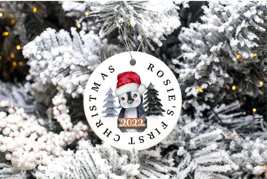 PERSONALISED BABY'S FIRST Christmas Bauble, Baby's 1st Christmas Bauble, Christmas Tree Ornament for Baby, Baby's First Christmas Gift