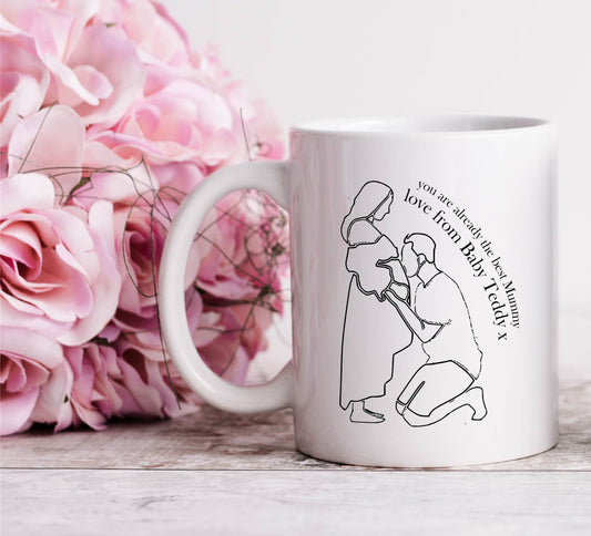 Personalised Dad-to-be Bump Mug | Dad to Be Father's Day gift for Expecting Dad, Christmas Gift To Daddy from Bump, Pregnancy Gift, Parents to Be, Gift from Baby