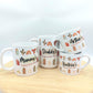 PERSONALISED FAMILY CHRISTMAS Mug Set, Twinning Mugs, Mug Gift Sets, Gift for Mummy, Kids Mini Mugs  Christmas Eve Box Mug, Reindeer Festive