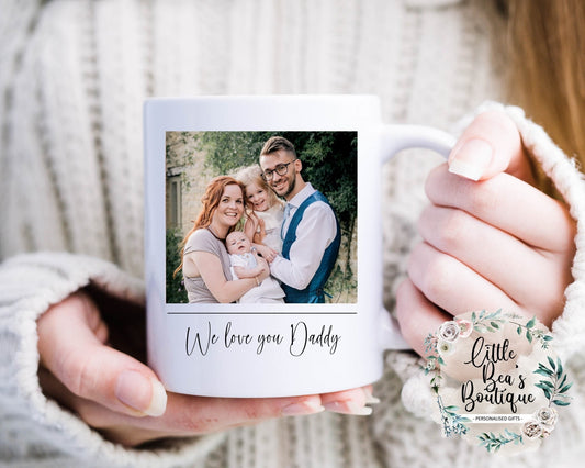 Father's Day Customised Photo and Message Mug, Gift for Daddy, Gift for him from Kids, Gift for Grandad, Gift for Him, Photo Mug Gifts