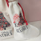 Personalised Christmas Santa Sack | Name Stocking, Pet Pawprint Custom Christmas Kids Personalised Santa Sack Add Your Name Delivery From Santa Gift Bag